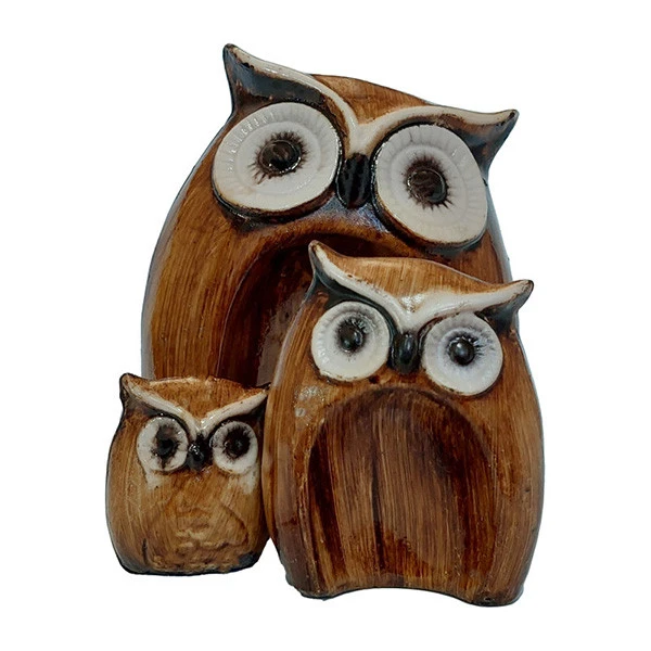 مجسمه جغد سلفی 3عددی - Thumbnail 2