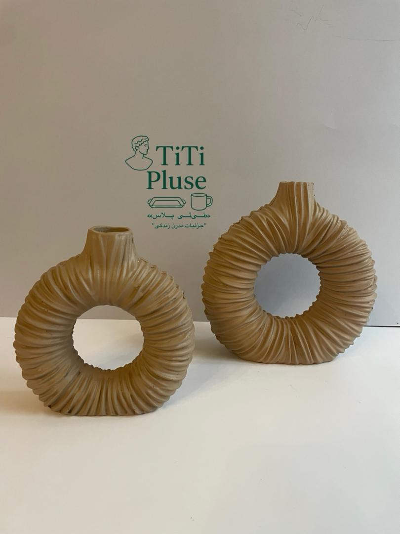 گلدان مدل دوناتی دوعددی سایز کوچک