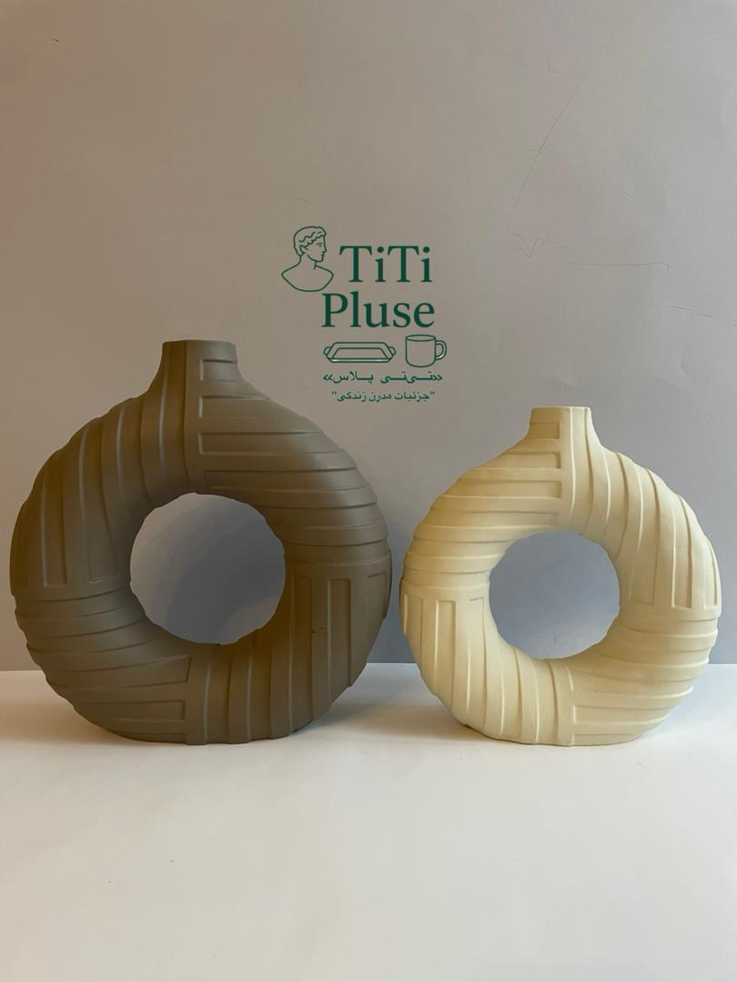 گلدان دوناتی طرحدار (دو عددی) - Thumbnail 1