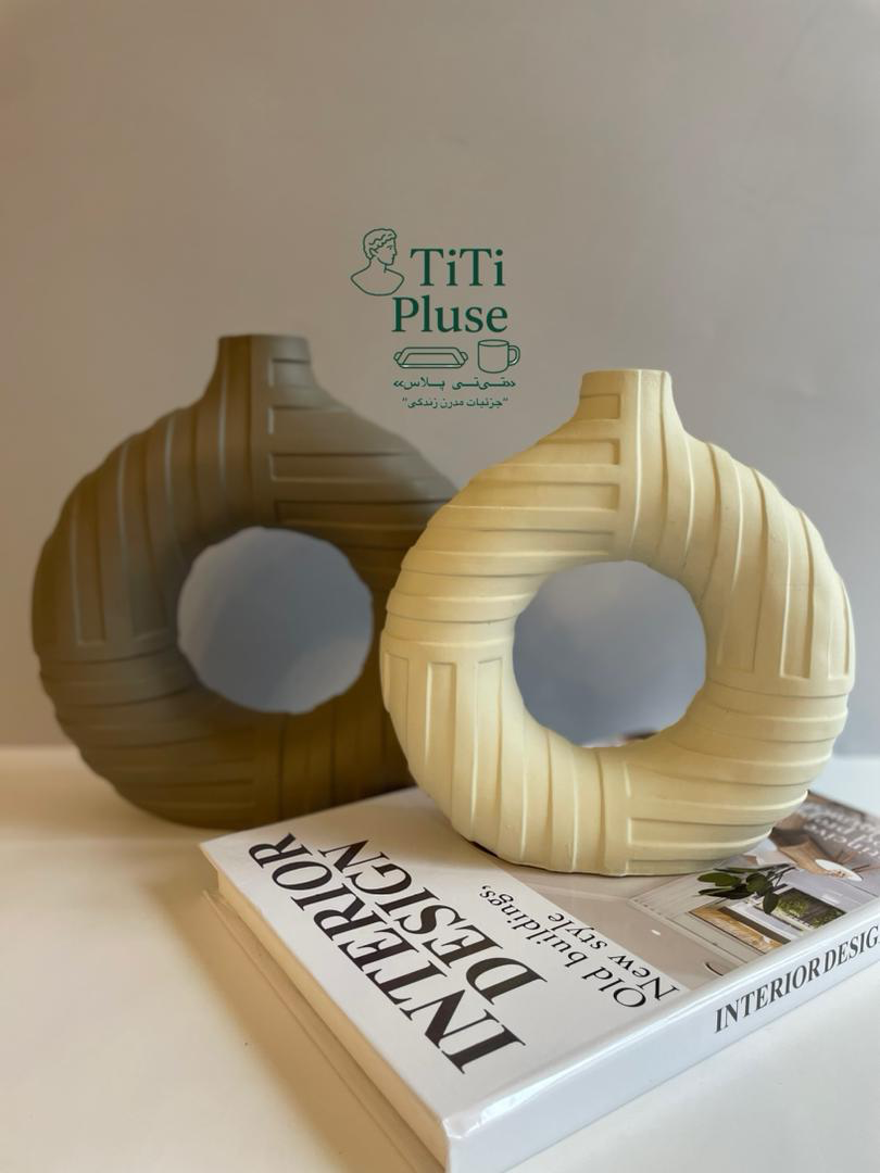 گلدان دوناتی طرحدار (دو عددی)